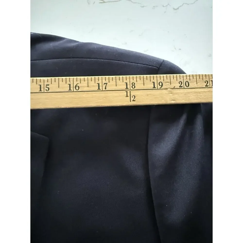 Hart Schaffner Marx Sport Coat Navy Blue Blazer Jacket Classic Single Breasted